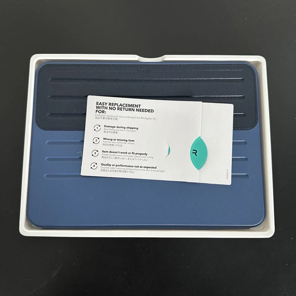 ESR iPad Air 11 Inch M4 M2 Case Magnetic Removable Stand Blue Minimalist Tech‎